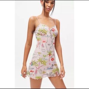 Urban Outfitters Tropical Fitted Dress